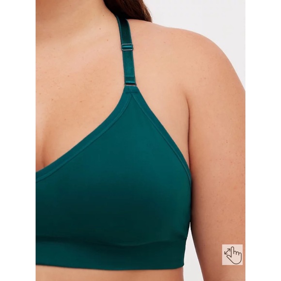 NWT TORRID Lightly Padded Racerback Bralette - Seamless Flirt Green - Picture 5 of 9